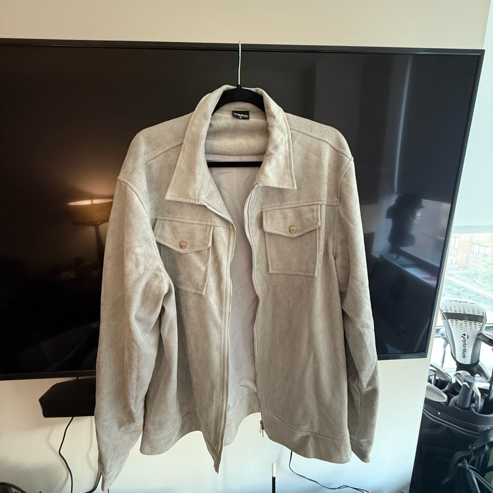 Men's Silver Shirt Jacket